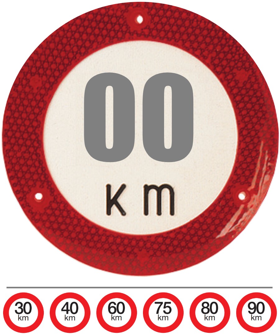 Plaque limitation de vitesse